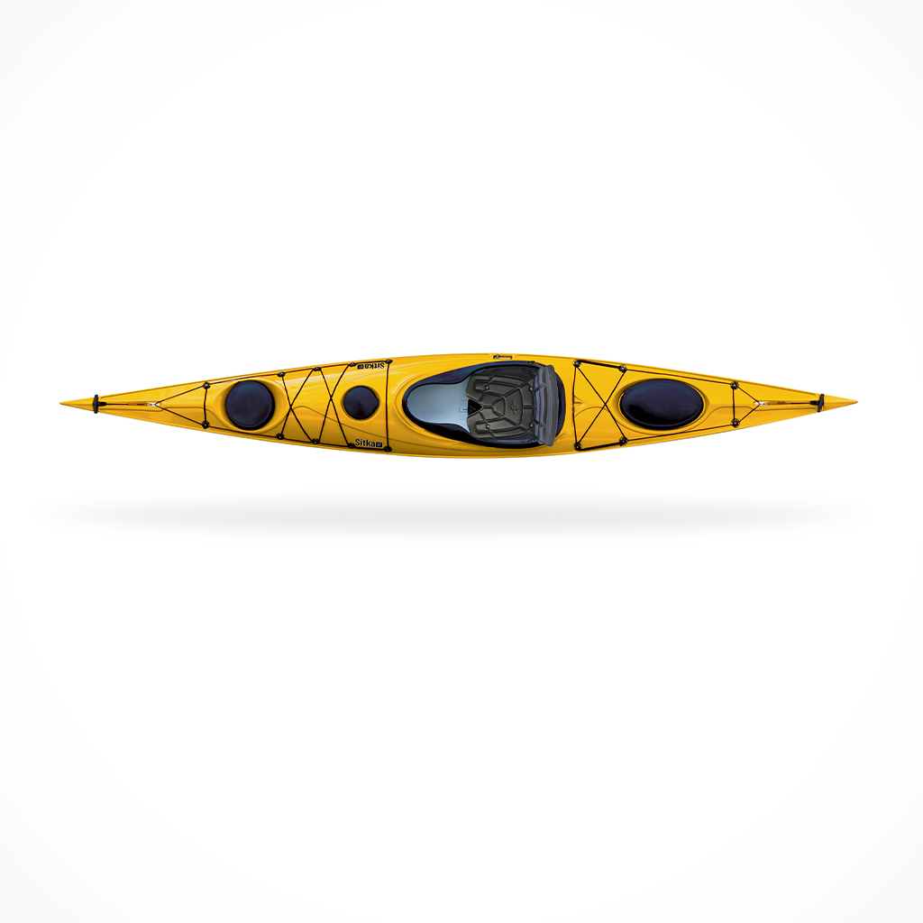 Product image: Eddyline Sitka LT Yellow, shown from above.