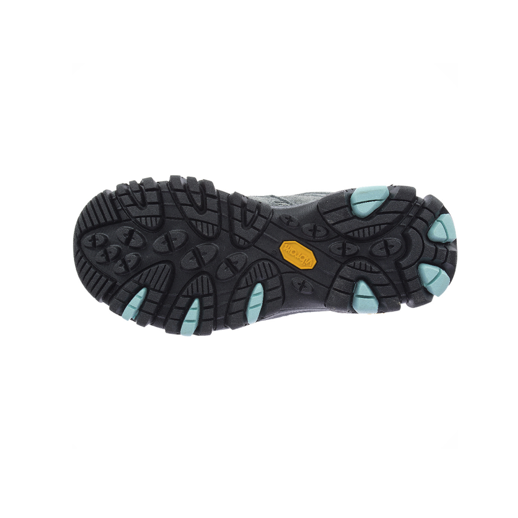 Product image: Footwear Merrell Hiking Boot Womens Moab 3 Mid GTX Sedona Sage, showing the outsole tread pattern.