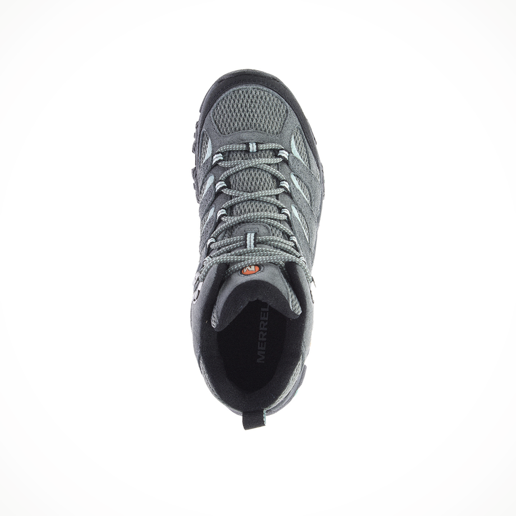 Product image: Footwear Merrell Hiking Boot Womens Moab 3 Mid GTX Sedona Sage, shown from above.