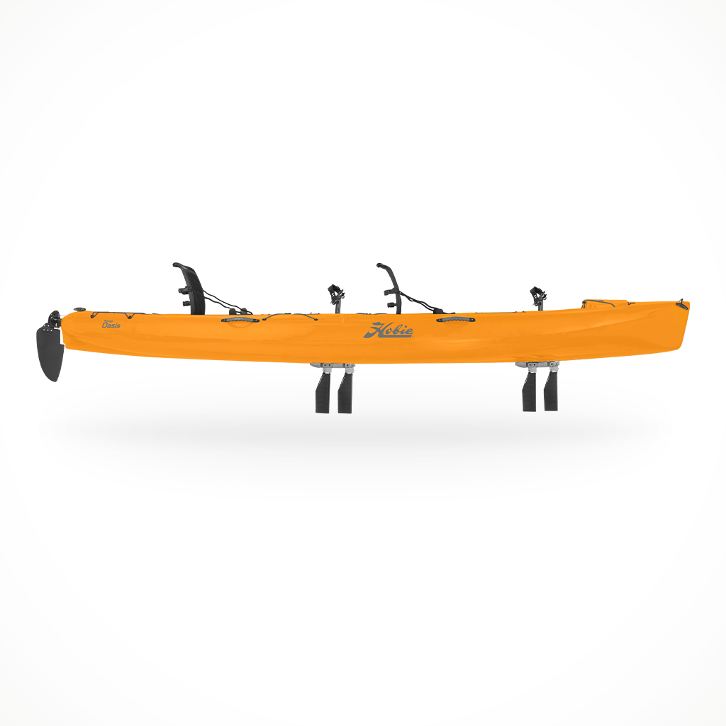 Product image: Hobie Mirage Oasis Papaya, side profile view.