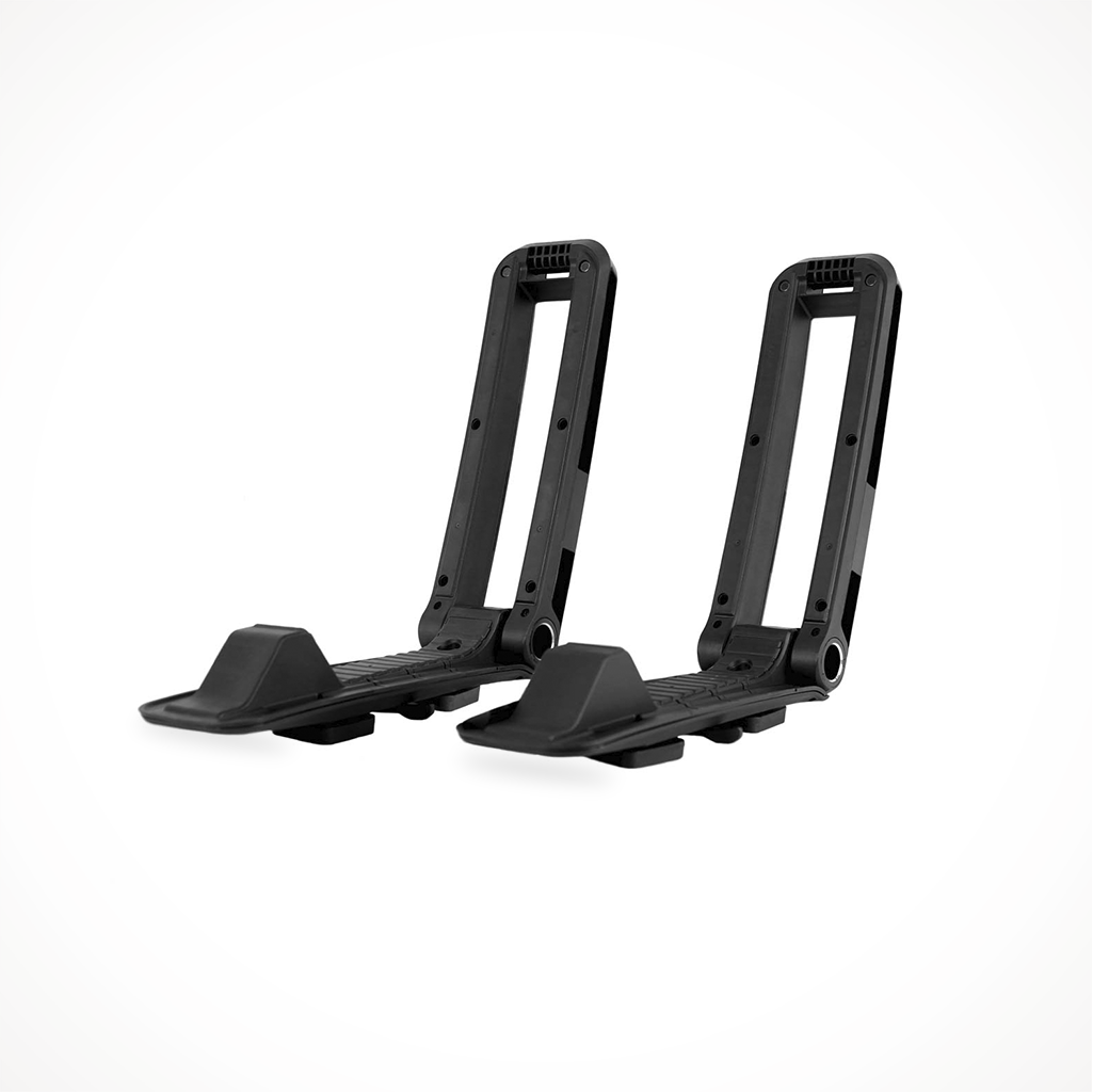 Product image: Kuat Class 4 J Style Boat Rack Black, side profile view.