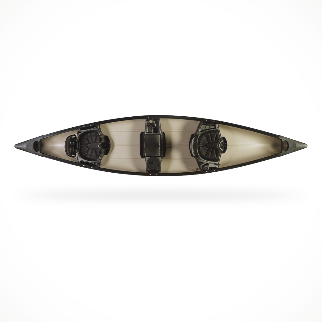 Product image: Paddling Canoe Old Town Saranac 146 Green, shown from above.