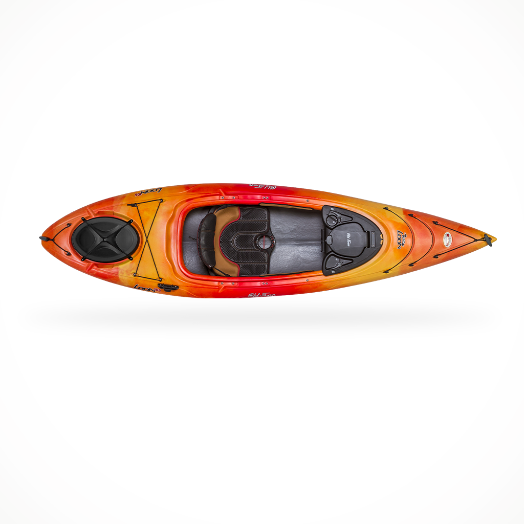Product image: Paddling Kayaks Old Town Loon 106 Sunrise, shown from above.