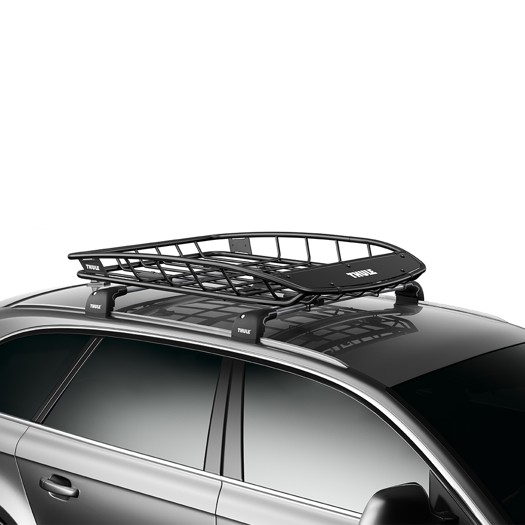 Product image: Thule Canyon Roof Basket Black On Car.