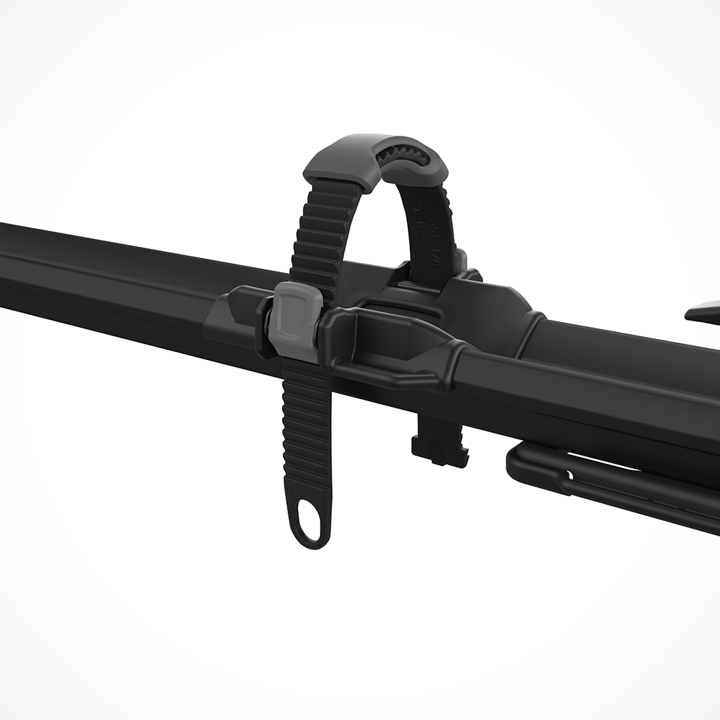 Product image: Thule Fast Ride Roof Bike Rack Black Wheel Lock View.