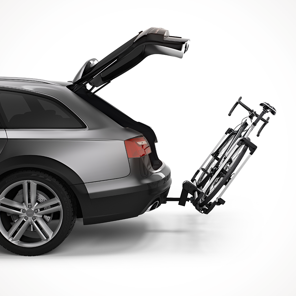 Product image: Thule Helium XT 1 Bike Rack Tilted.