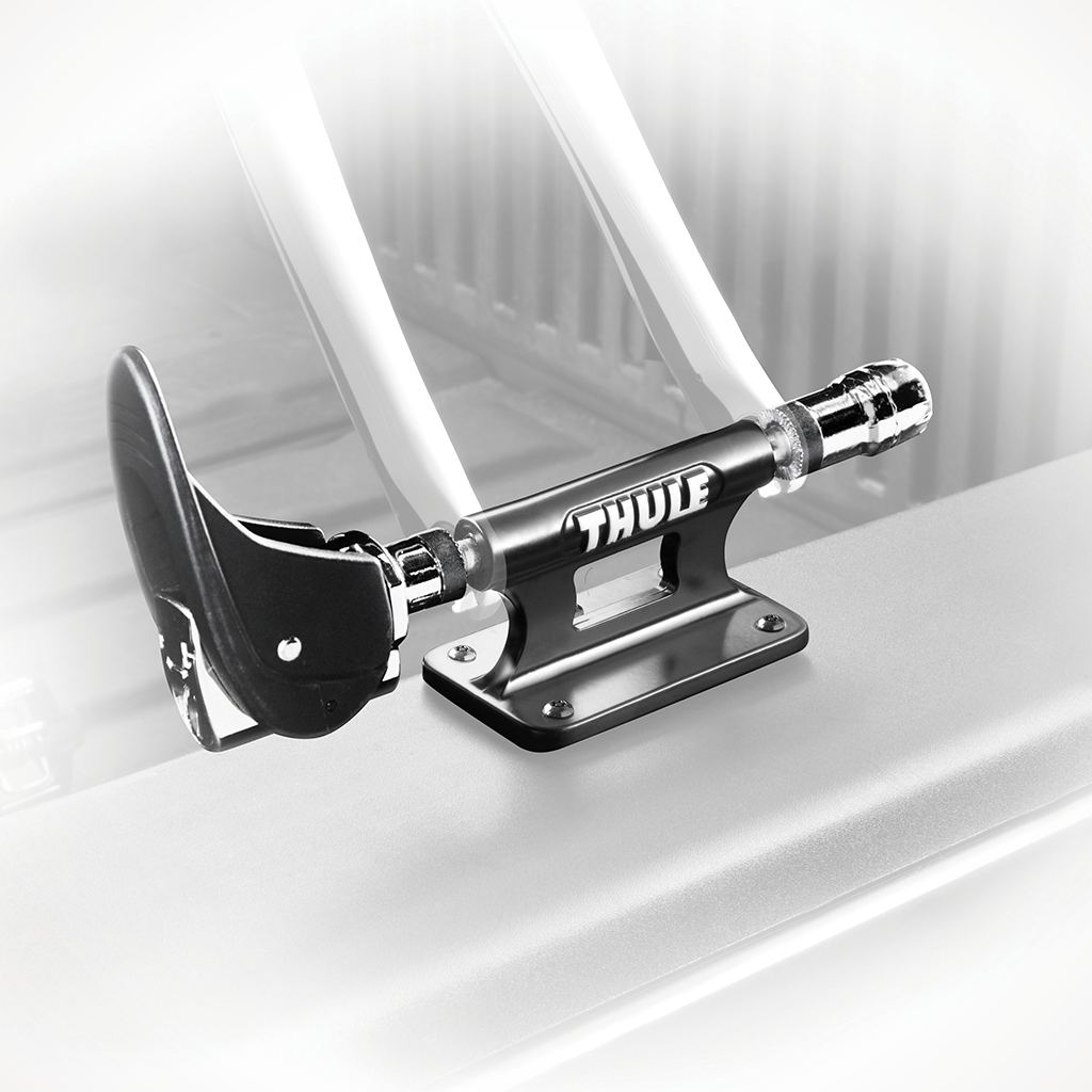 Product image: Thule Locking Low Rider Truck Bike Mount Black On Truck.