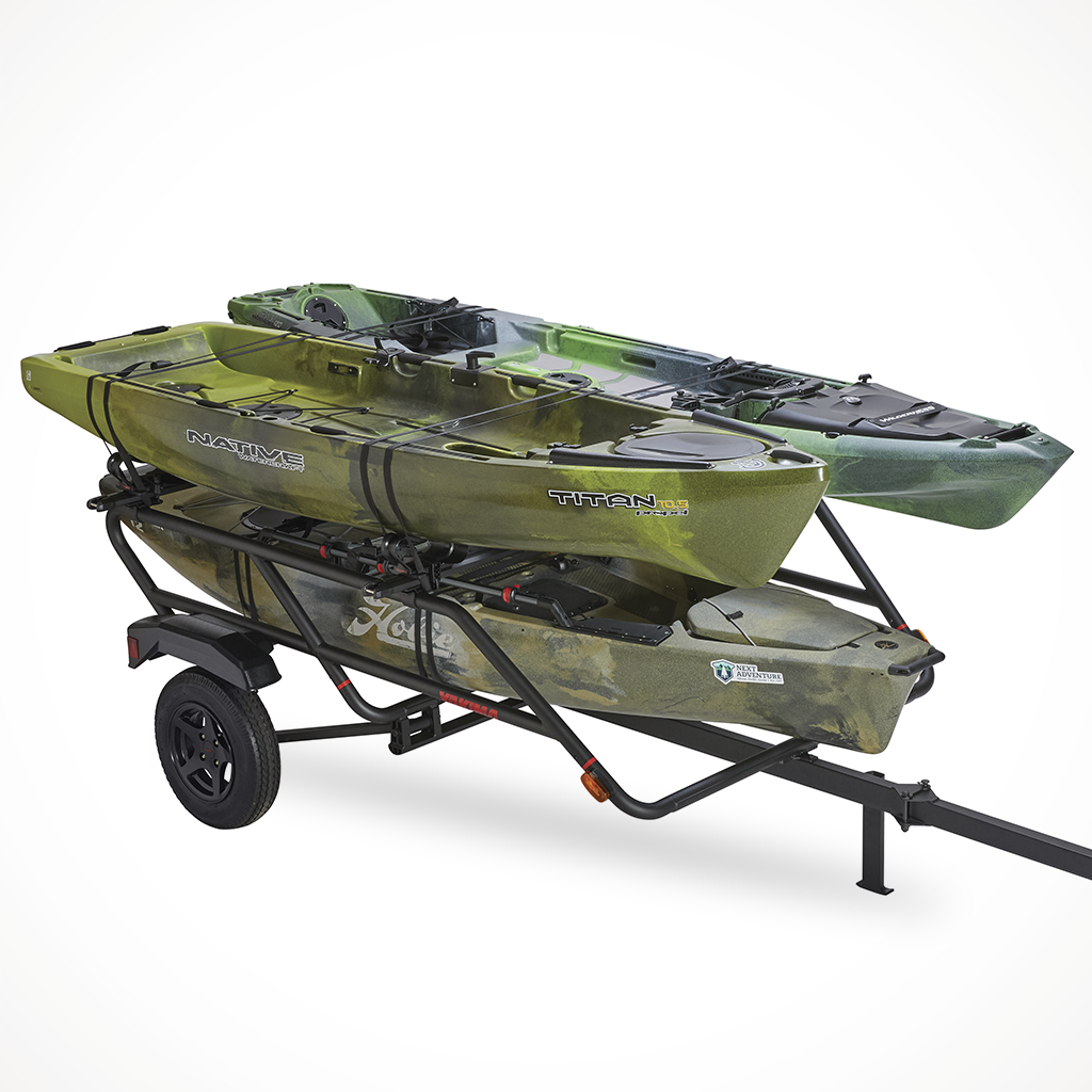 Product image: Yakima Easy Rider Two Level Gear Trailer Hitch Kayaks.