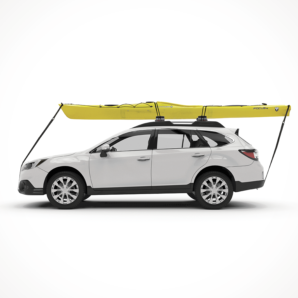 Product image: Yakima Even Keel Rooftop Kayak Saddles On Car 2.