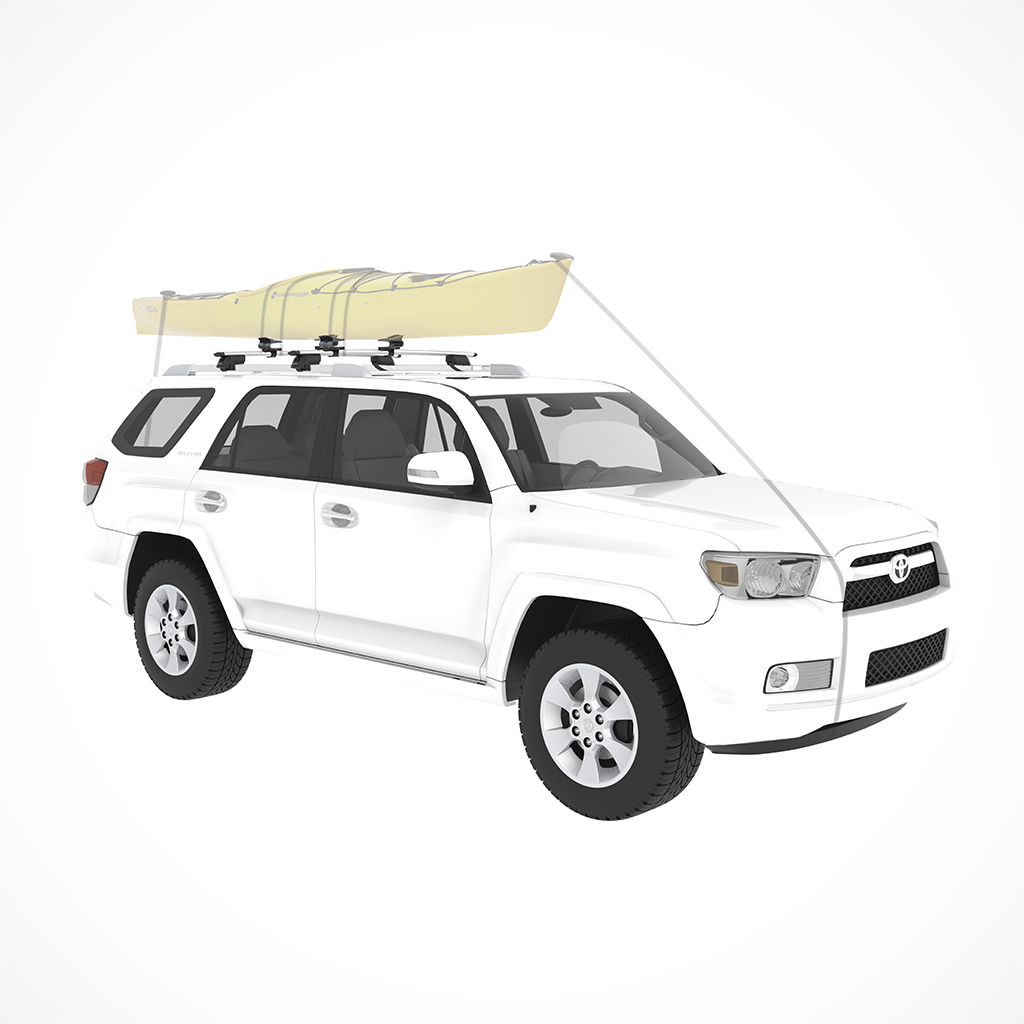 Product image: Yakima Even Keel Rooftop Kayak Saddles On Car.
