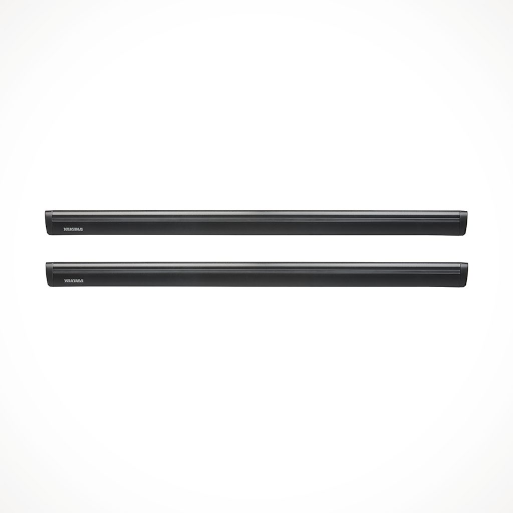 Product image: Yakima Jet Stream Roof Rack Crossbars Black, shown from above.